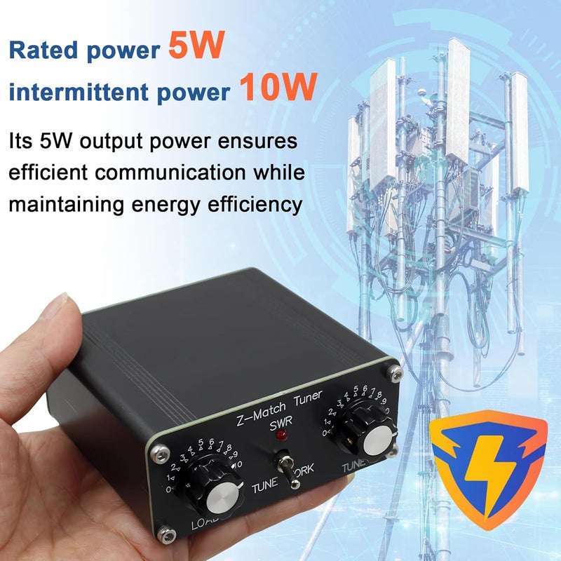 DmgicPro QRP Manual Antenna Tuner Z-Match 3-28MHz for Ham Radio CW, 5W Z-Match Tuner with BNC, Adjust Impedance Matching - Image 3